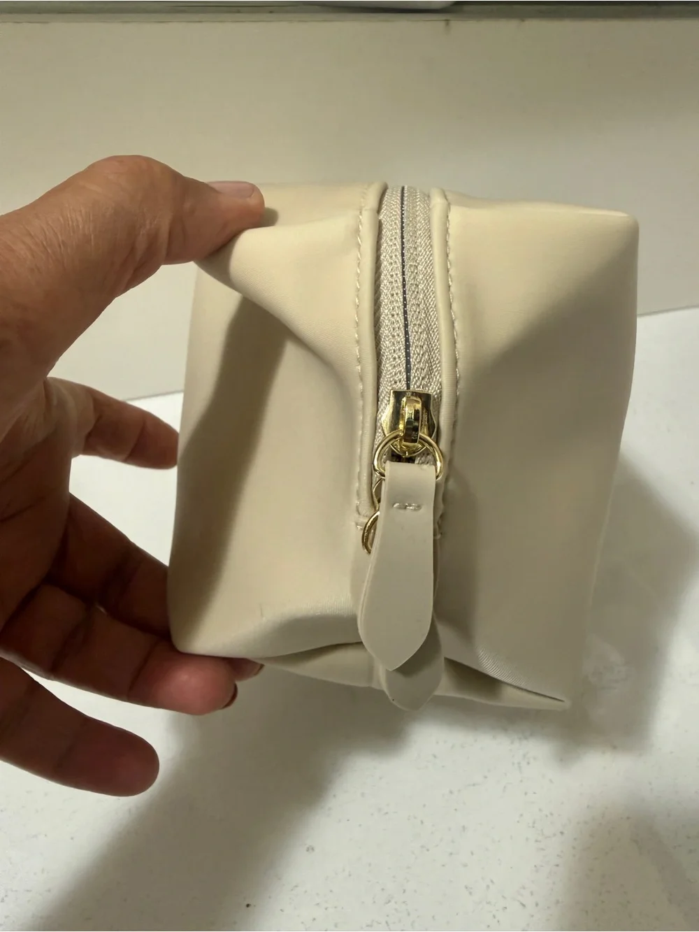Burberry Beige Leather Pouch. This bag was a VIP gift received from shopping